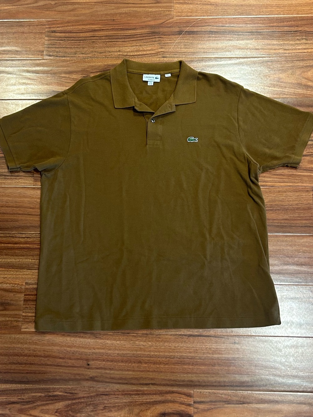Lacoste Carmel brown tan men’s polo 3XL or France 8